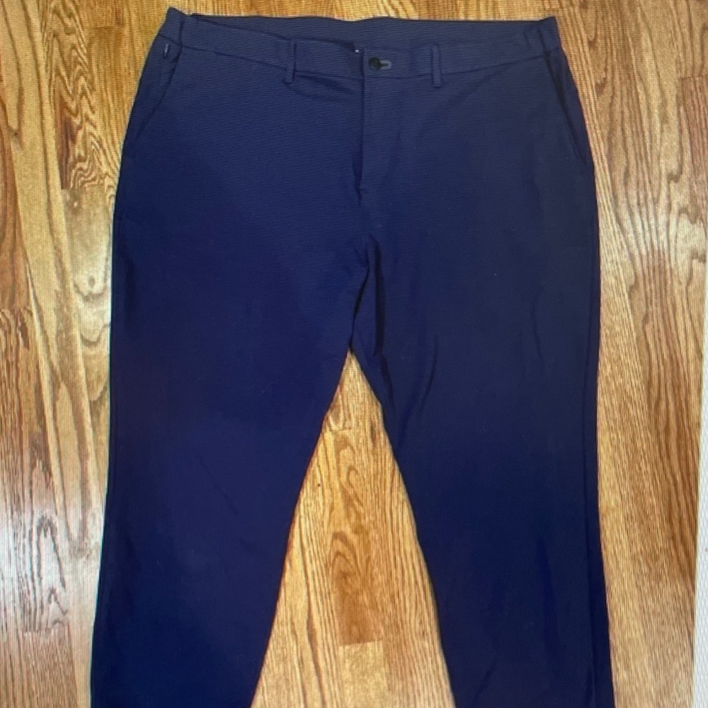 Men's Classic Navy Dress Pants - Tailored Comfort